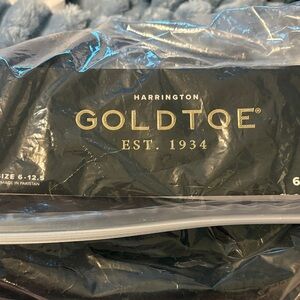 Gold Toe Harrington Crew Black Socks